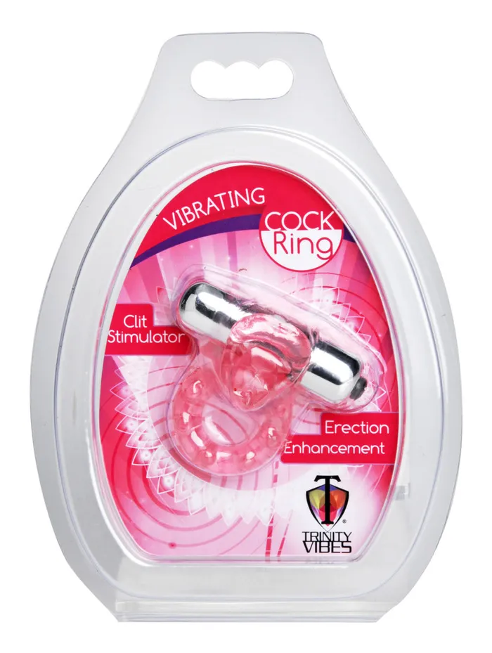 Lick Her Pierced Tongue Vibrating Cock Ring Pink XR Brands Trinity Vibes Couples Lick Her Pierced Tongue Vibrating Cock Ring Pink XR Brands Trinity Vibes Couples
