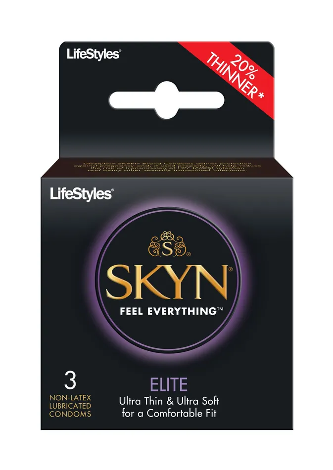 Lifestyle Condoms Male Sex Toys Lifestyles Skyn Elite 3 Pack