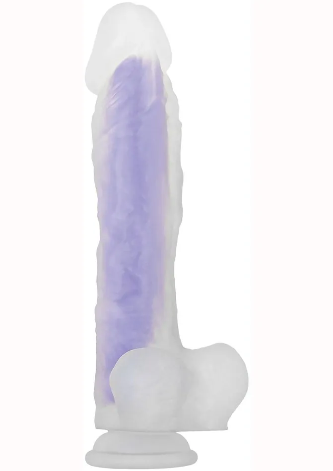 Luminous Stud Dildo with Balls Evolved Female Sex Toys