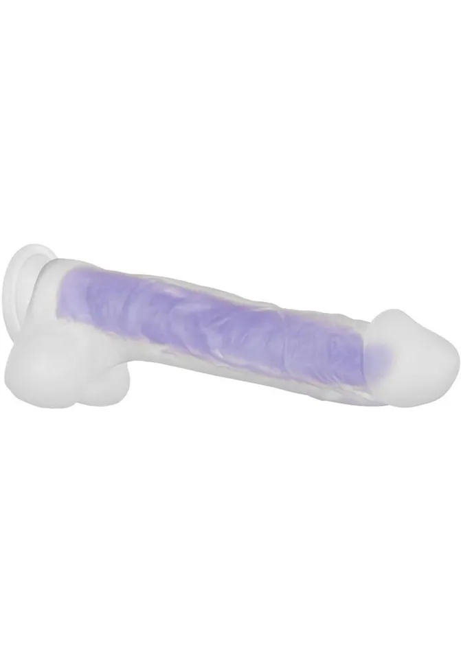 Luminous Stud Dildo with Balls Evolved Female Sex Toys