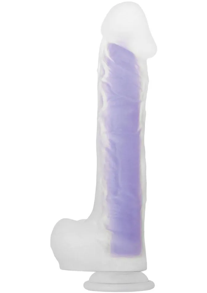Luminous Stud Dildo with Balls Evolved Female Sex Toys
