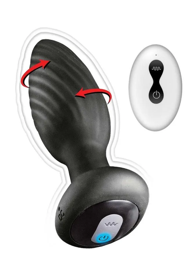 Male Sex Toys AssSation AssSation Remote Vibrating and Rotating Rechargeable Silicone Anal Plug