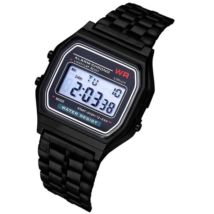 Male Sex Toys cj WR F91W Steel Band Electronic Watch
