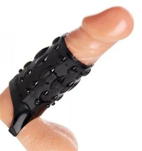 Male Sex Toys XR Brands Size Matters Sheath Sensations Enhancer Sex Sleeve Black