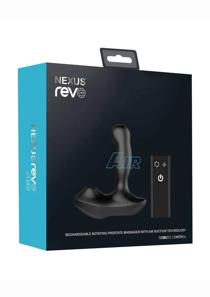 Nexus Revo Air Rechargeable Silicone Suction and Rotating Prostate Massager with Remote Control Nexus Male Sex Toys