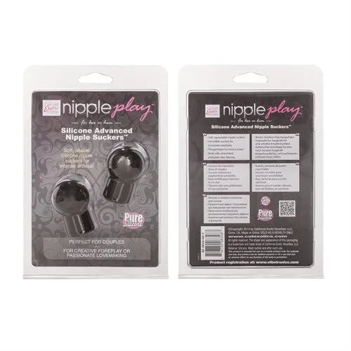 Nipple Play Silicone Advanced Nipple Suckers Black CalExotics Anal Nipple Play Silicone Advanced Nipple Suckers Black CalExotics Anal