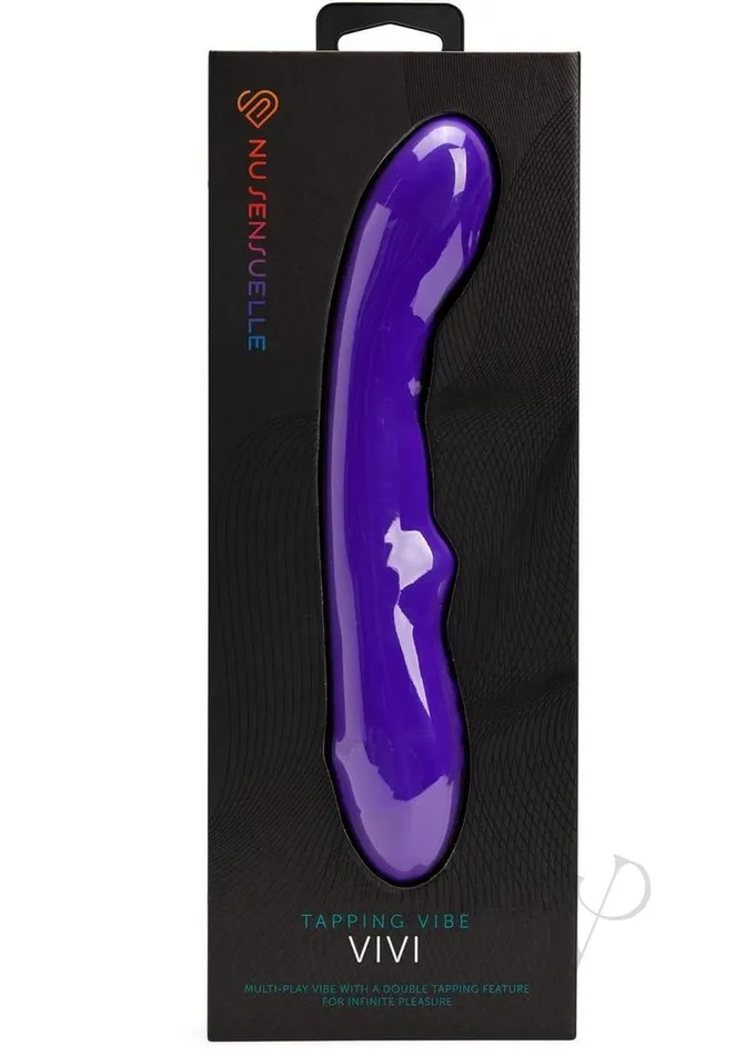 Nu Sensuelle Female Sex Toys Nu Sensuelle Vivi Rechargeable Silicone Double Tapping Vibe with Clitoral Stimulation