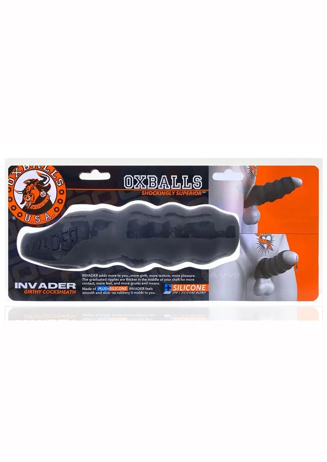 Oxballs Female Sex Toys Invader Rippled OpenEnded Silicone Cocksheath Extender Oxballs Female Sex Toys Invader Rippled OpenEnded Silicone Cocksheath Extender