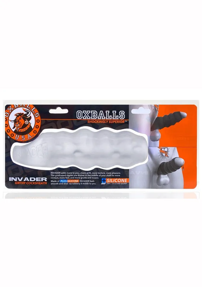 Oxballs Female Sex Toys Invader Rippled OpenEnded Silicone Cocksheath Extender Oxballs Female Sex Toys Invader Rippled OpenEnded Silicone Cocksheath Extender