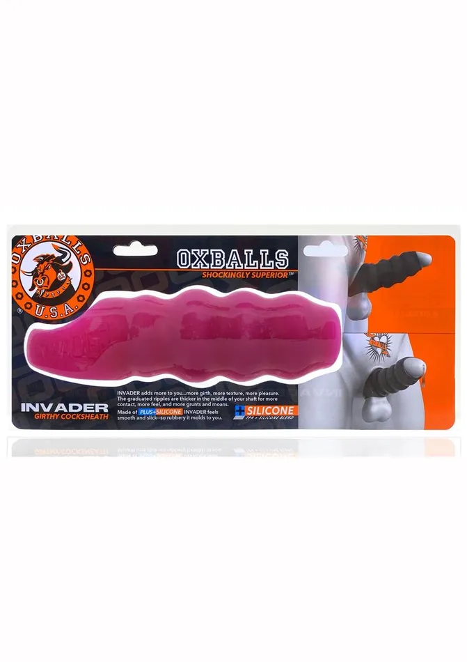 Oxballs Female Sex Toys Invader Rippled OpenEnded Silicone Cocksheath Extender Oxballs Female Sex Toys Invader Rippled OpenEnded Silicone Cocksheath Extender