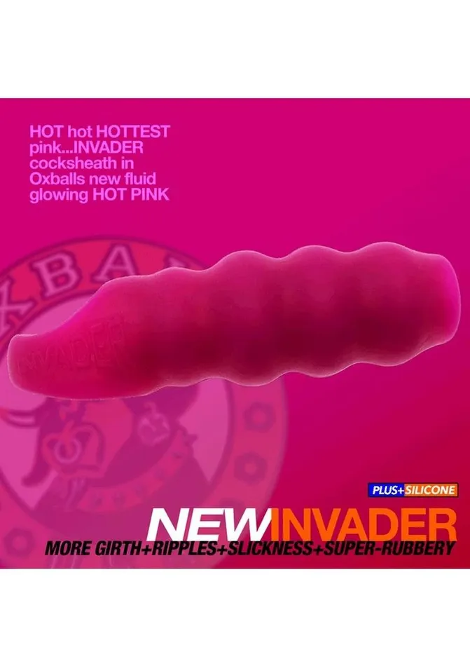 Oxballs Female Sex Toys Invader Rippled OpenEnded Silicone Cocksheath Extender Oxballs Female Sex Toys Invader Rippled OpenEnded Silicone Cocksheath Extender