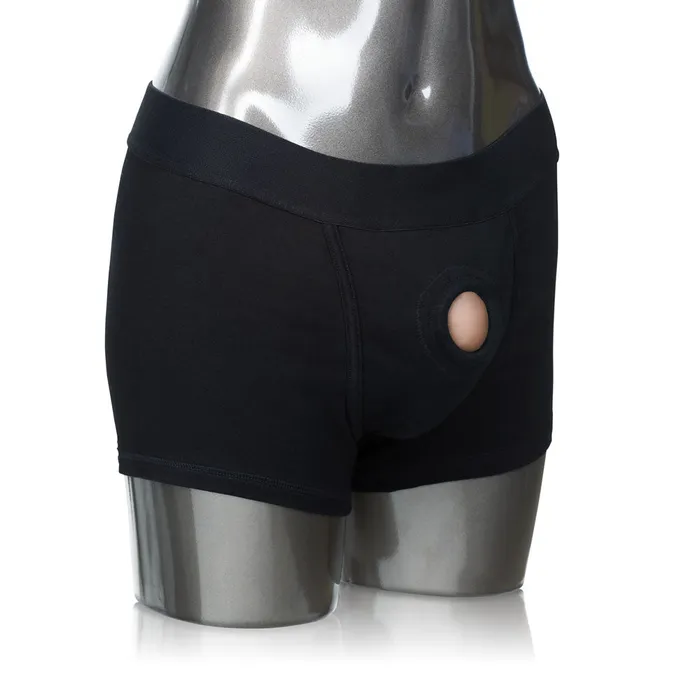 Packer Gear Black Boxer Brief Harness 2xl3xl CalExotics Female Sex Toys