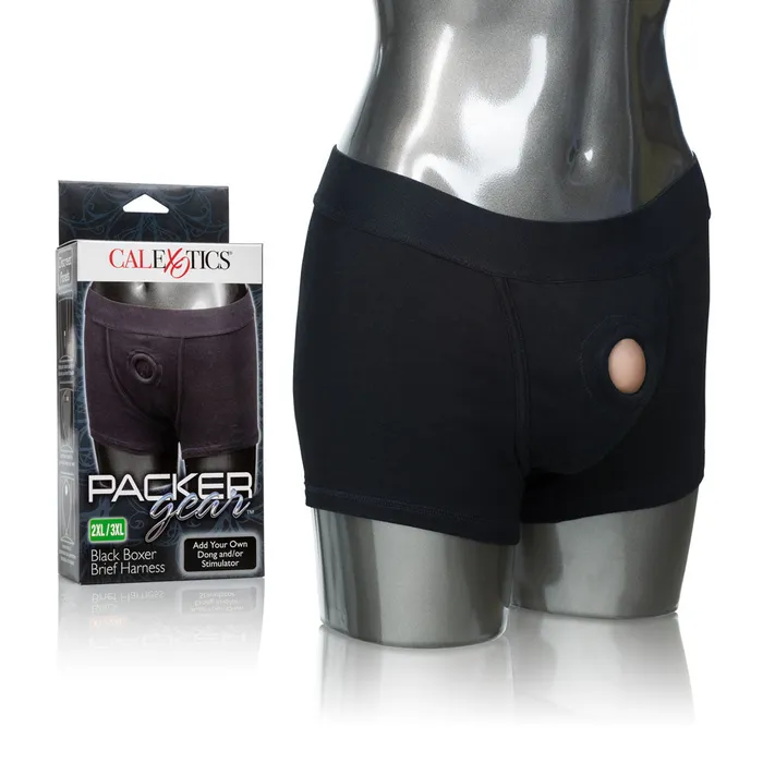 Packer Gear Black Boxer Brief Harness 2xl3xl CalExotics Female Sex Toys