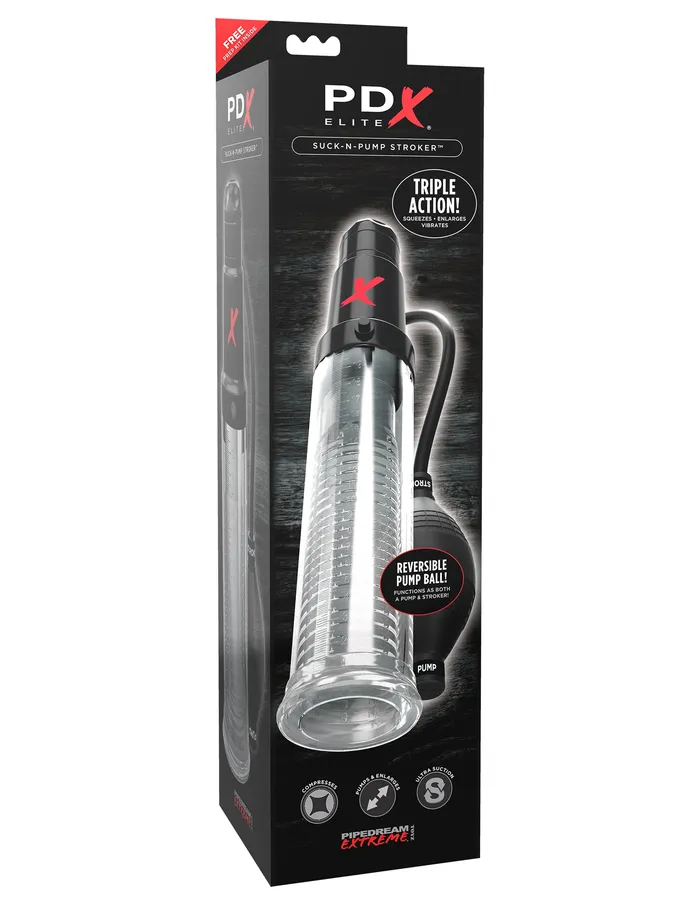 PDX Brands Male Sex Toys Pdx Elite SuckNPump Stroker PDX Brands Male Sex Toys Pdx Elite SuckNPump Stroker
