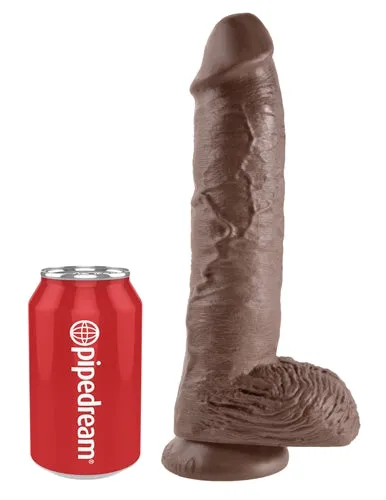 Pipedream Dildos King Cock 10Inch Cock With Balls Brown Pipedream Dildos King Cock 10Inch Cock With Balls Brown