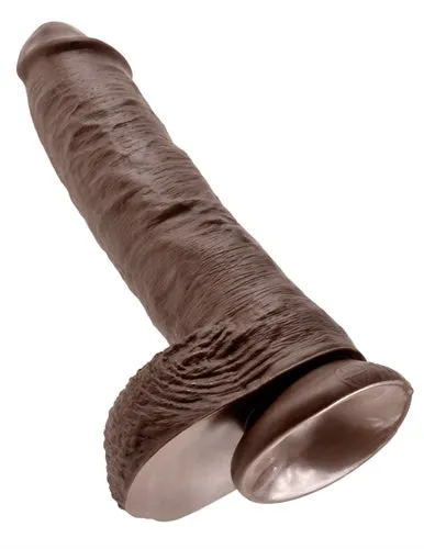 Pipedream Dildos King Cock 10Inch Cock With Balls Brown Pipedream Dildos King Cock 10Inch Cock With Balls Brown