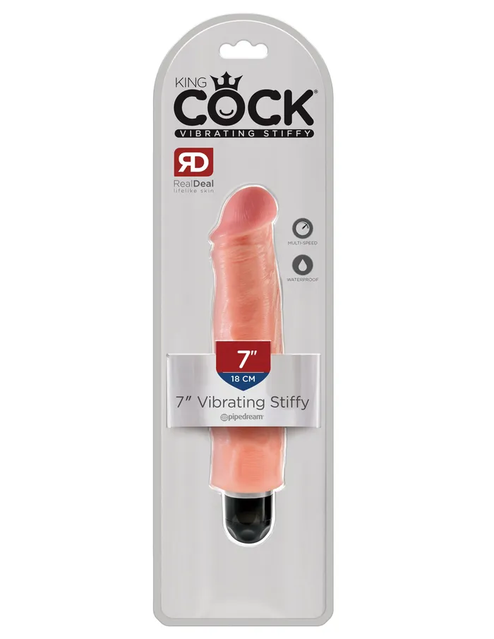 Pipedream Dildos King Cock 7 Inch Vibrating Stiffy Light Pipedream Dildos King Cock 7 Inch Vibrating Stiffy Light