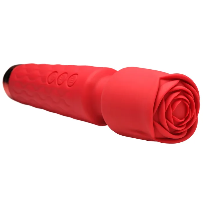 Pleasure Rose 10x Silicone Wand With Rose Attachment Red XR Brands inmi Vibrators Pleasure Rose 10x Silicone Wand With Rose Attachment Red XR Brands inmi Vibrators