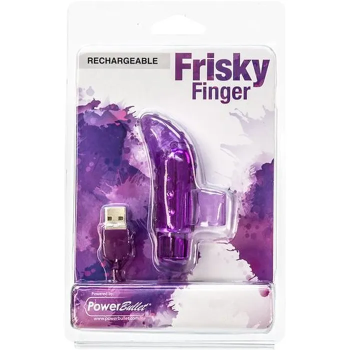 PowerBullet Vibrators Frisky Finger Rechargeable Purple