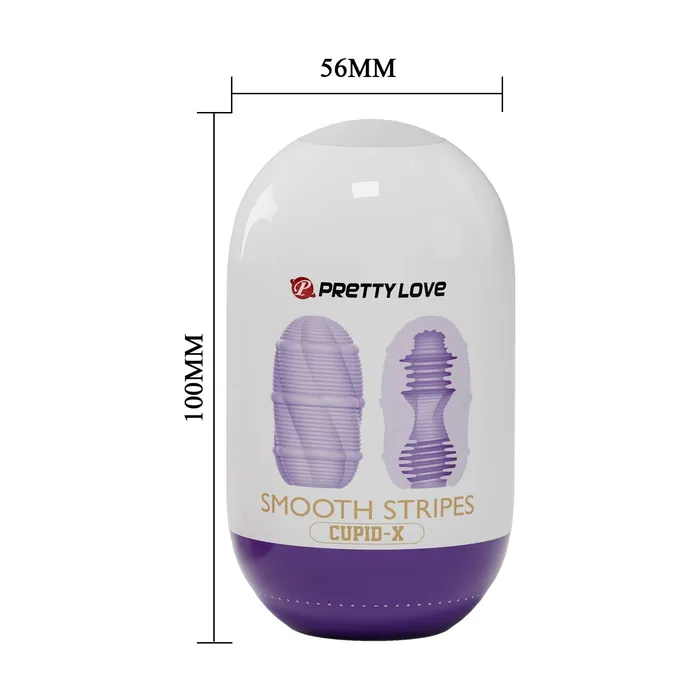 Pretty Love Vibrators Pretty Love Smooth Stripes CupidX Purple