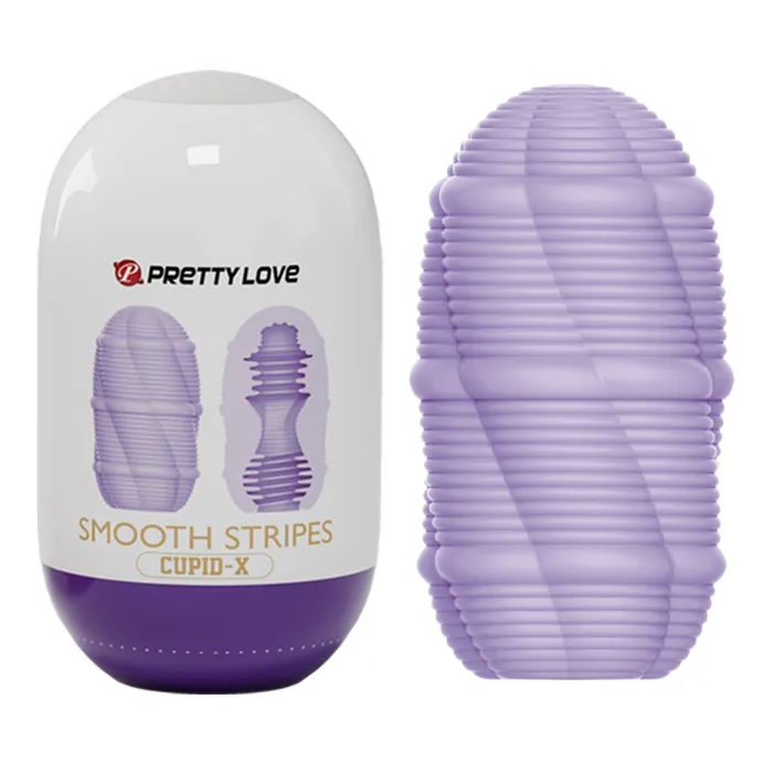 Pretty Love Vibrators Pretty Love Smooth Stripes CupidX Purple