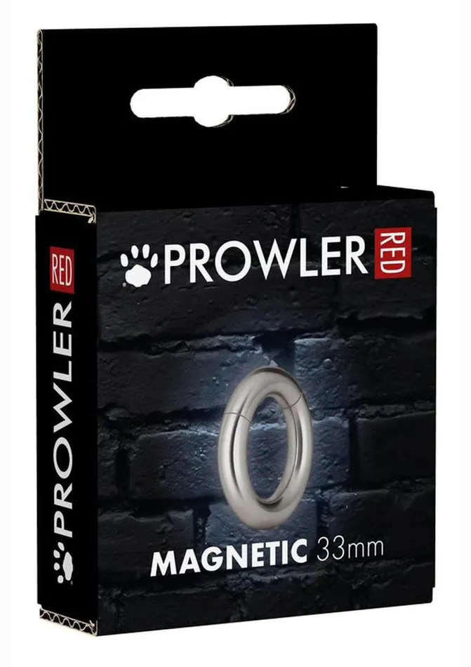Prowler Red Stainless Steel Magnetic Cock Ring Prowler RED Male Sex Toys