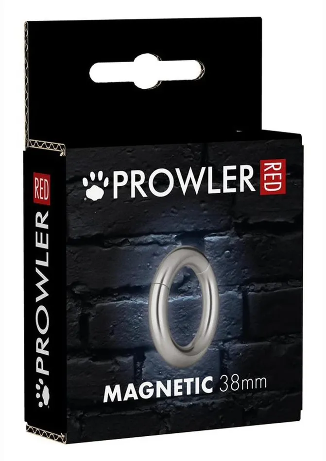 Prowler Red Stainless Steel Magnetic Cock Ring Prowler RED Male Sex Toys