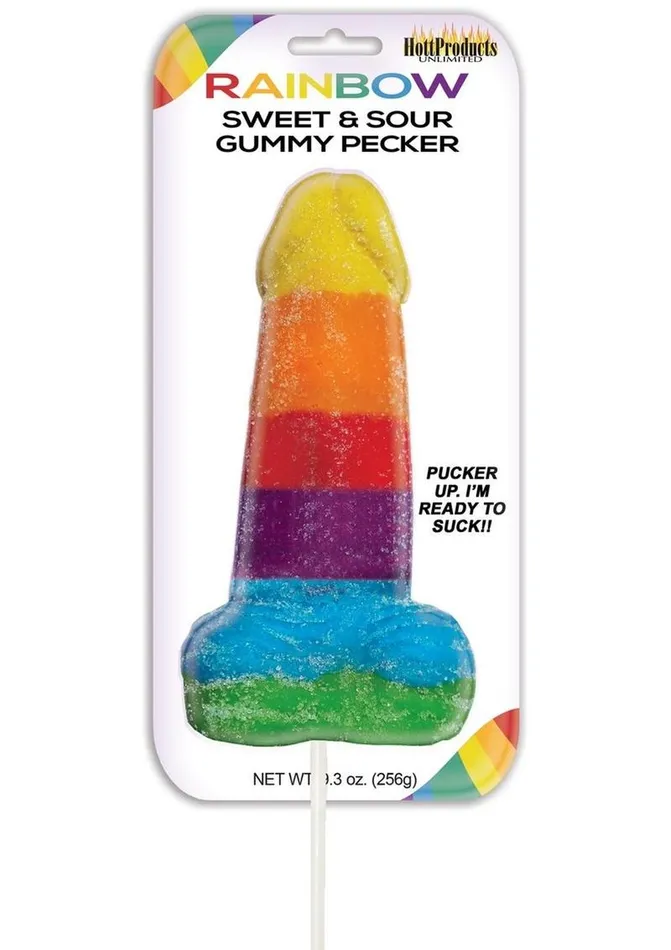 Rainbow Dildos Rainbow Sweet and Sour Jumbo Gummy Pecker