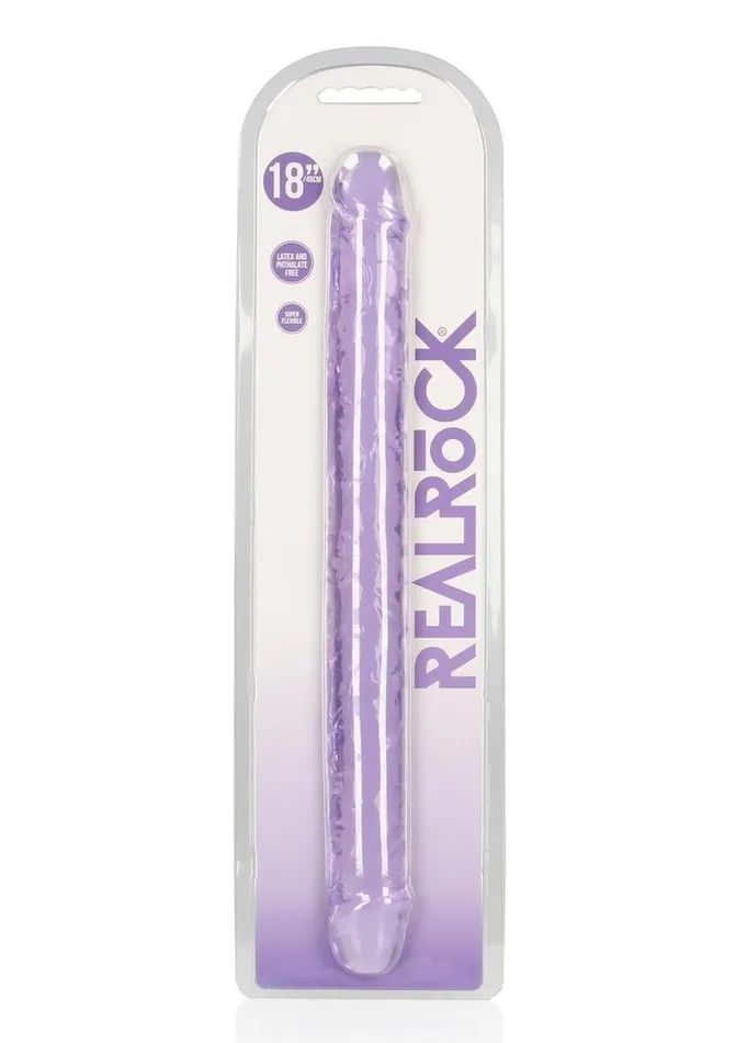 Realrock Crystal Clear Double Dong Real Rock Dildos