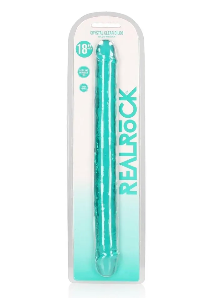 Realrock Crystal Clear Double Dong Real Rock Dildos