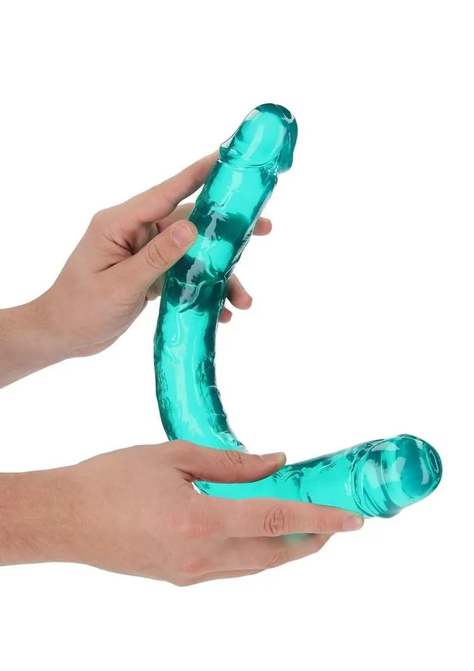 Realrock Crystal Clear Double Dong Real Rock Dildos