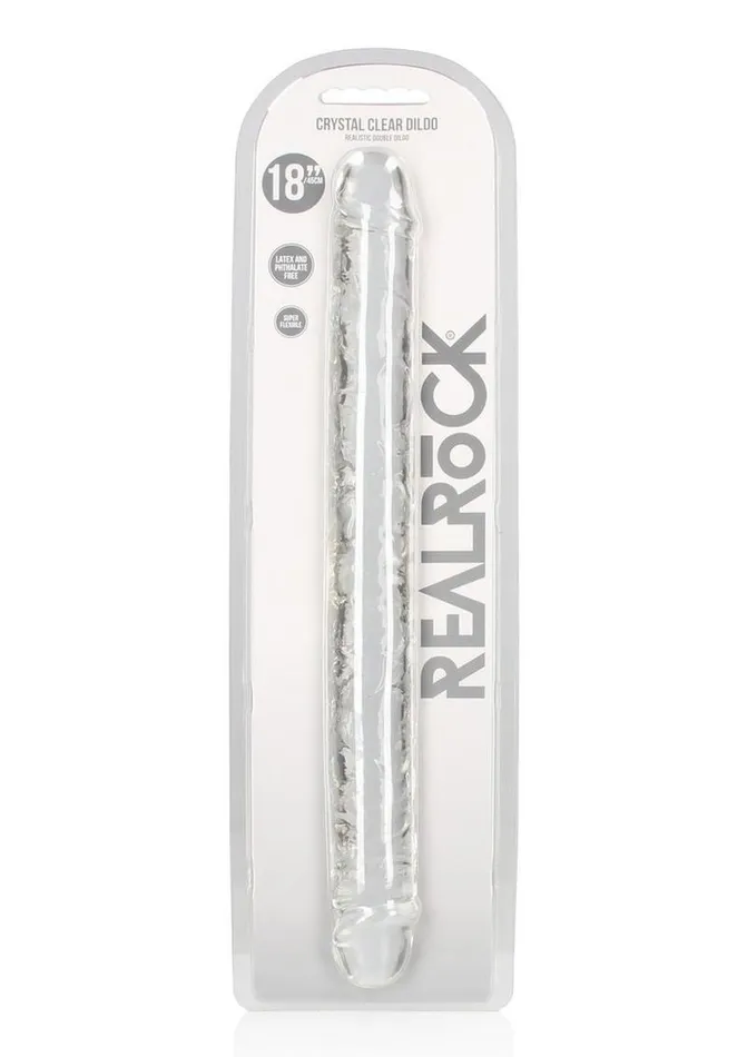 Realrock Crystal Clear Double Dong Real Rock Dildos