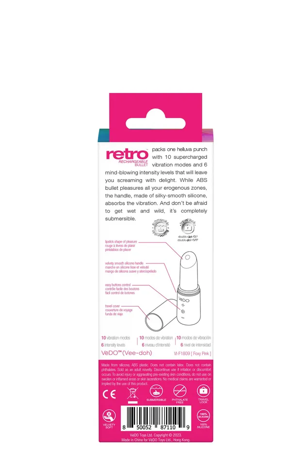 Retro Rechargeable Bullet Pink VeDO Vibrators