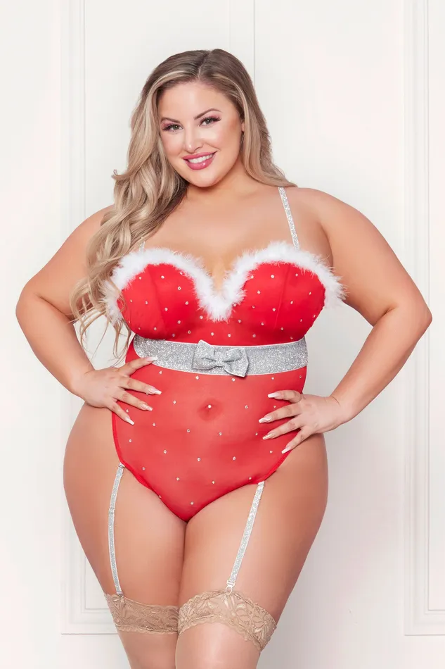 Rhinestone Studded Mesh Teddy With Marabou Trim 3x4x Red Seven Til Midnight Vibrators Rhinestone Studded Mesh Teddy With Marabou Trim 3x4x Red Seven Til Midnight Vibrators
