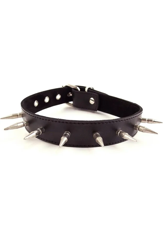 Rouge Male Sex Toys Rouge Adjustable Leather Spiked Collar