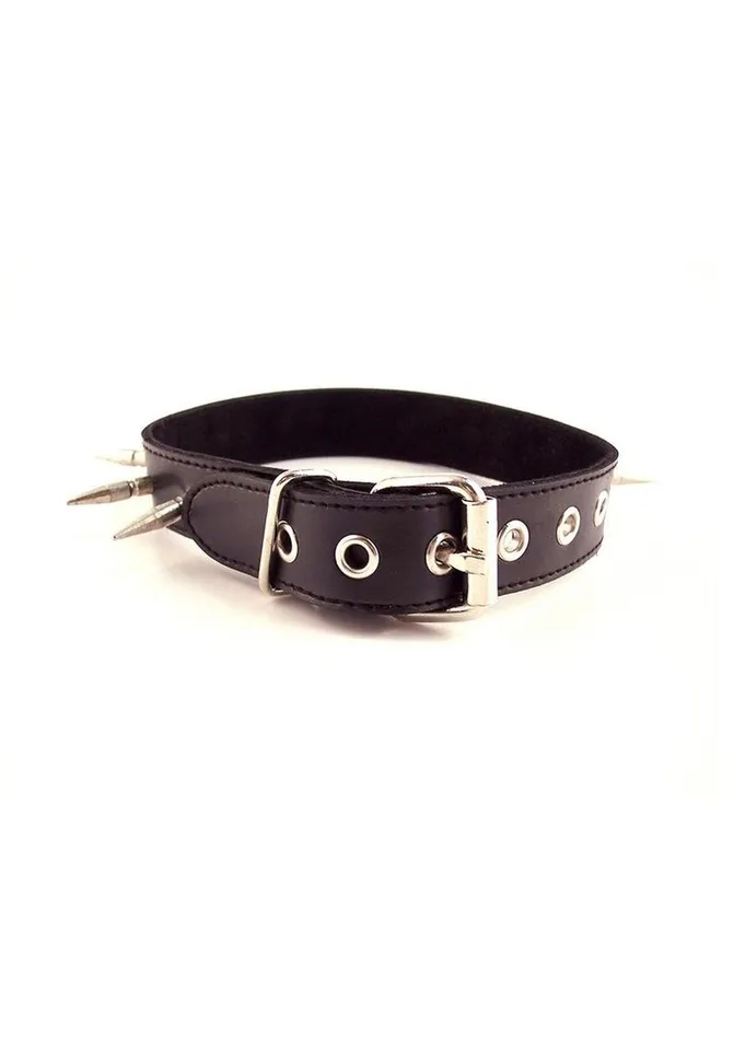 Rouge Male Sex Toys Rouge Adjustable Leather Spiked Collar