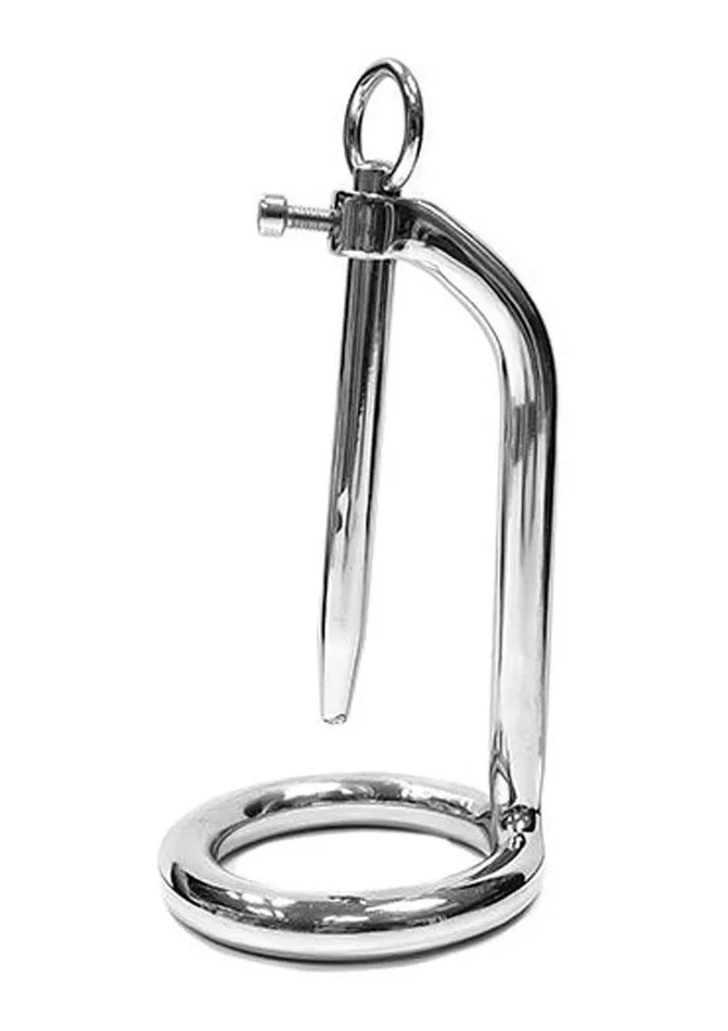 Rouge Male Sex Toys Rouge Chastity Cock Ring and Urethral Probe Stainless