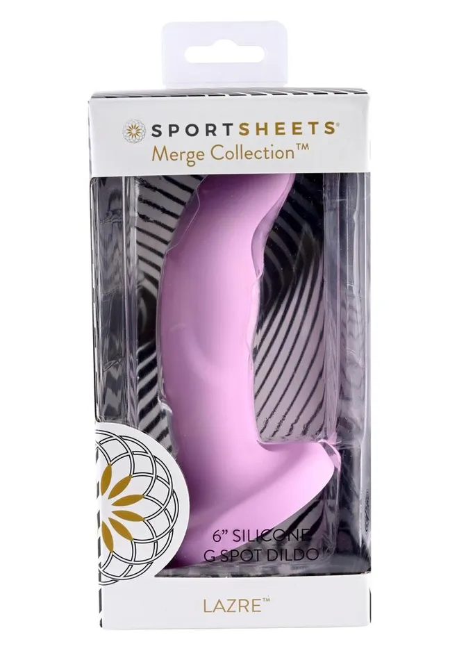 Sportsheets Lazre Silicone Curved Dildo with Suction Cup Female Sex Toys