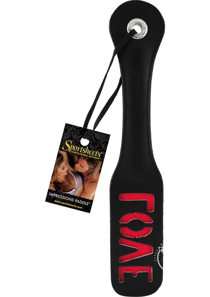 Sportsheets Leather Love Impression Paddle Sportsheets Vibrators