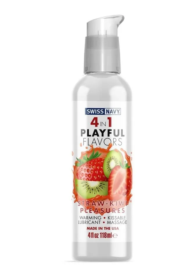 Swiss Navy Female Sex Toys Swiss Navy 4 In 1 Flavored Lubricant 4oz StrawberryKiwi Pleasure Swiss Navy Female Sex Toys Swiss Navy 4 In 1 Flavored Lubricant 4oz StrawberryKiwi Pleasure