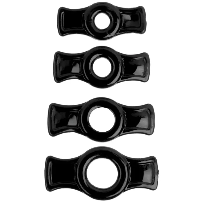 The Toolshed AU Cock Ring Set Black Male Sex Toys