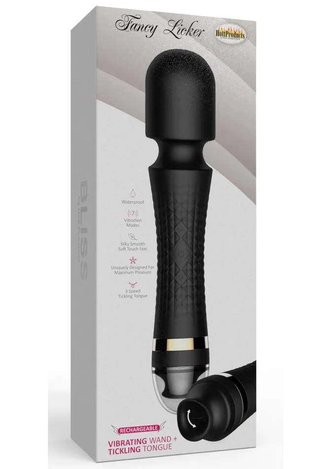 Vibrators Bliss by Hott Products Bliss Fancy Licker Multi Speed Vibrator Tickling Tongue Waterproof