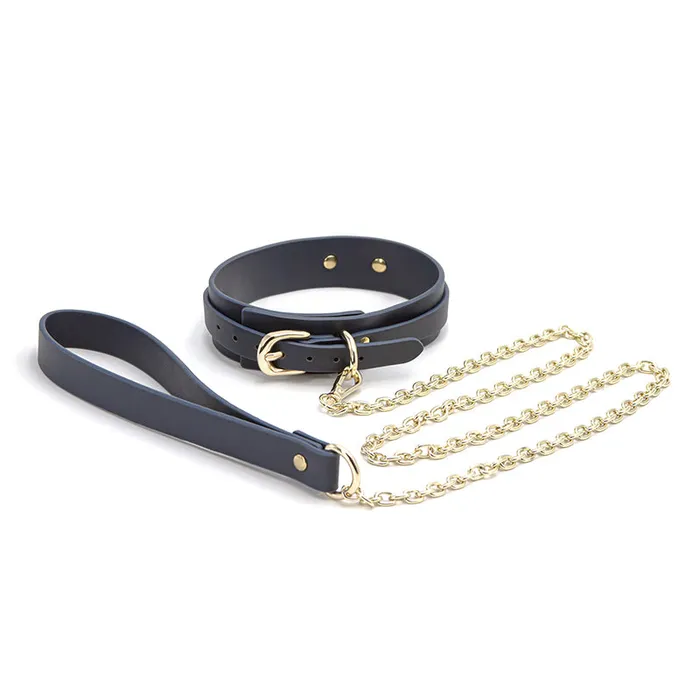 Vibrators Bondage Couture Collar Leash Blue NS Novelties