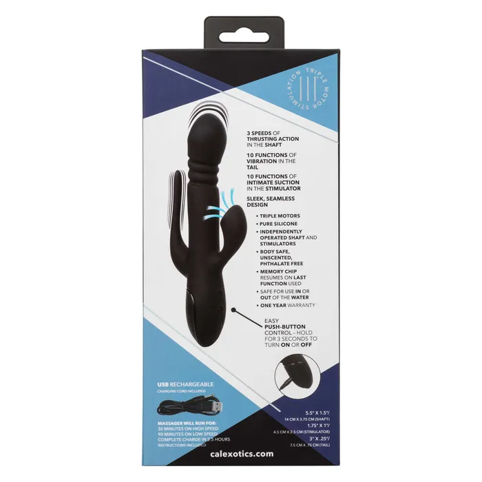 Vibrators CalExotics Iii Triple Euphoria Black
