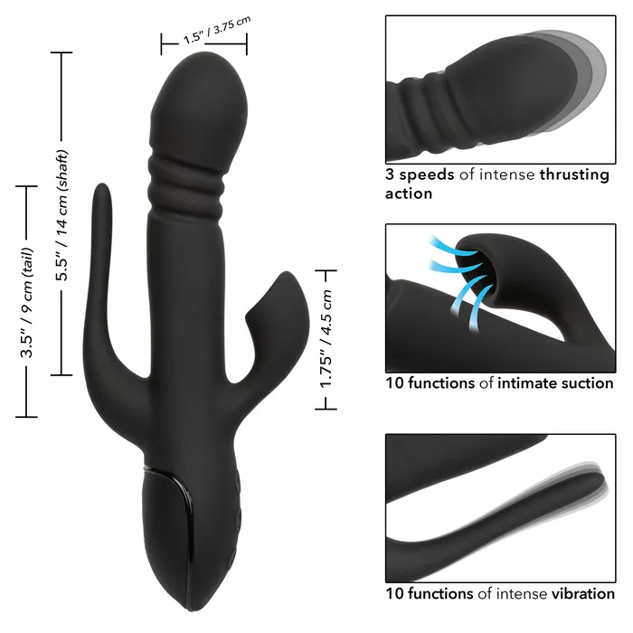 Vibrators CalExotics Iii Triple Euphoria Black Vibrators CalExotics Iii Triple Euphoria Black