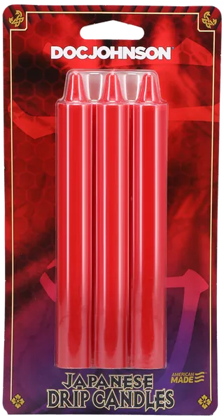 Vibrators Doc Johnson Japanese Drip Candles 3 Pack Red