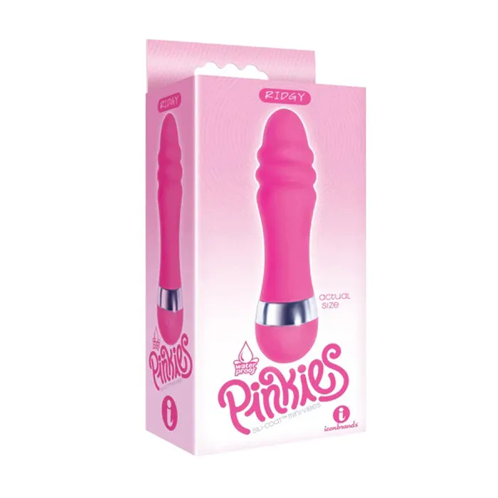 Vibrators Icon Brands Pinkies Silicoat MiniVibe Ridgy Pink
