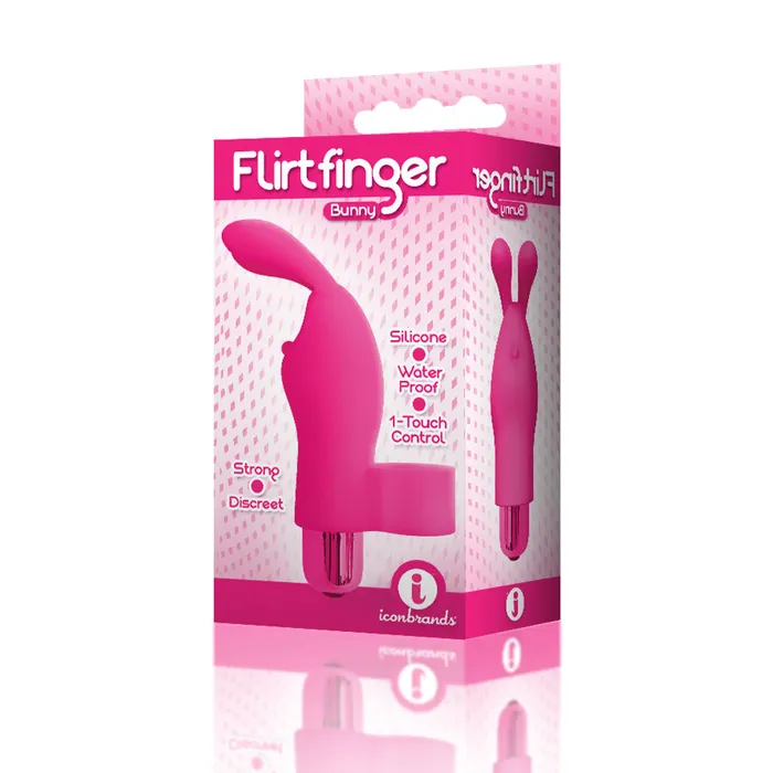 Vibrators Icon Brands The 9s Flirt Bunny Finger Vibrator Pink Vibrators Icon Brands The 9s Flirt Bunny Finger Vibrator Pink