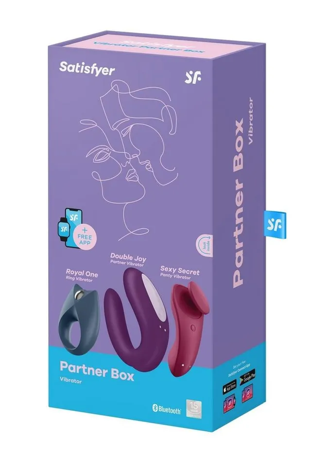 Vibrators Satisfyer Satisfyer Partner Box 3 Couples Kit Includes Sexy Secret Double Joy and Royal One Vibrators Satisfyer Satisfyer Partner Box 3 Couples Kit Includes Sexy Secret Double Joy and Royal One