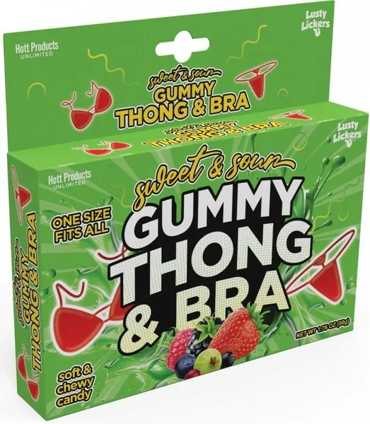 Vibrators Sweet Sour Gummy Thong Bra Hott Products Unlimited